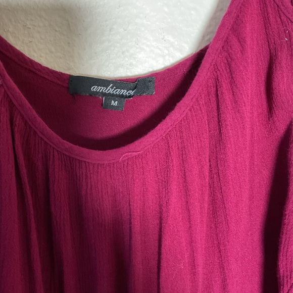 💎BURGUNDY/PLUM 3/4 SLEEVE CROCHET COLD SHOULDER DRESS - Picture 7 of 8